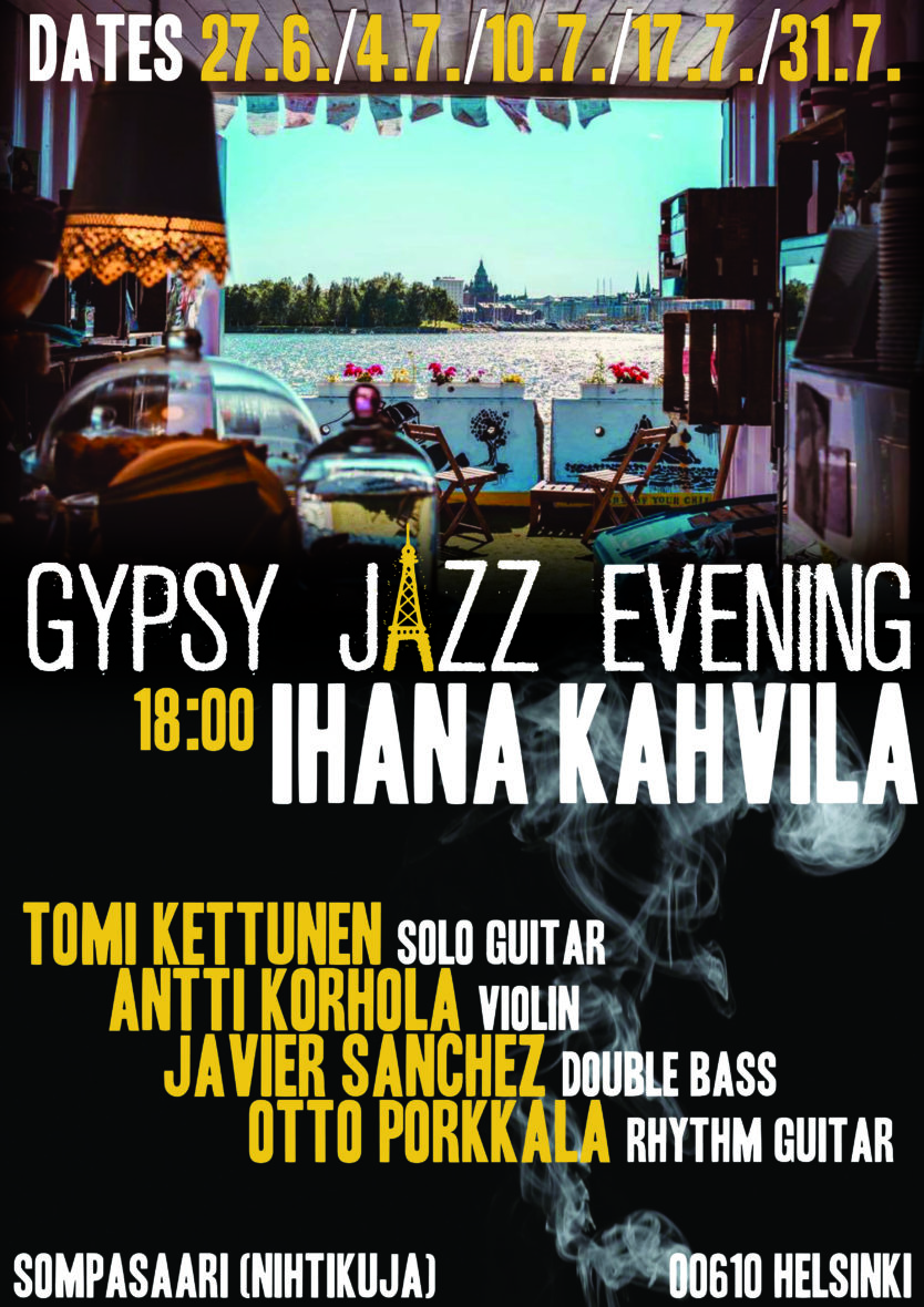 Gypsy Jazz Evening at Ihana Kahvila (Sompasaari)